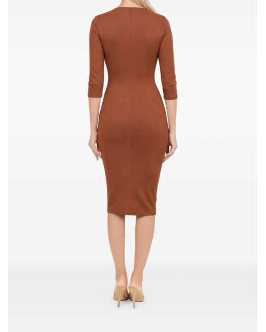 ROSERRY White Zip-Fastening Midi Dress