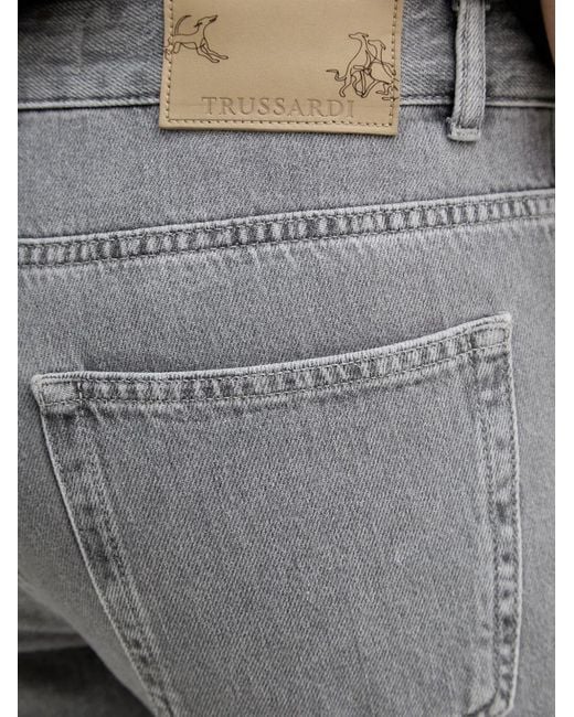 Trussardi Gray 390 Straight Jeans for men