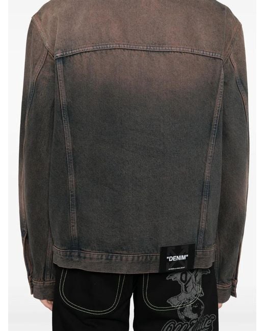 Off-White c/o Virgil Abloh Black Overdyed Denim Skate Jacket for men