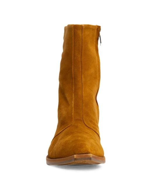 Epice Brown Zari Pointed-Toe Ankle Boots