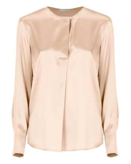 Peserico Natural Button-Detail Blouse