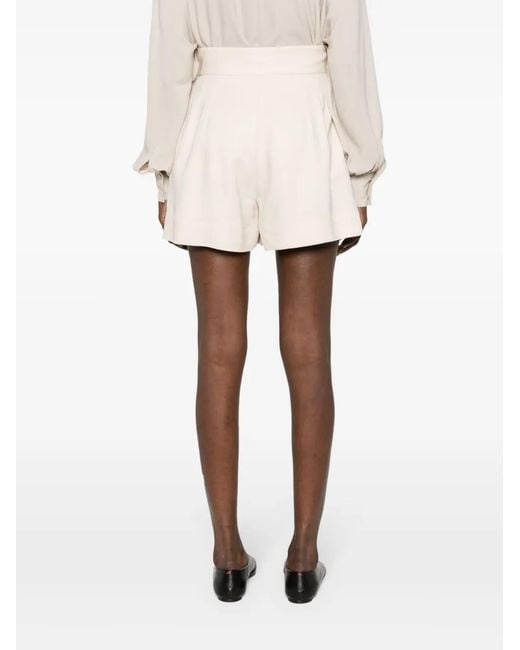Styland Natural Pleated High-Waist Tailored Shorts