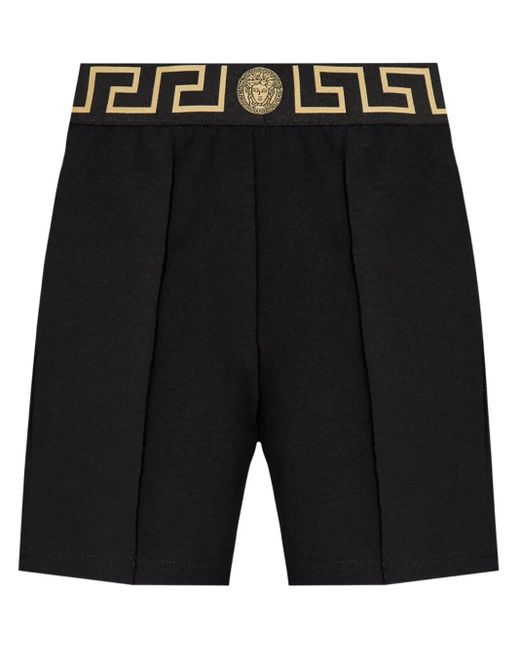 Versace Black Shorts With Logo