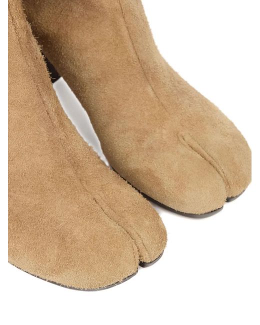 Maison Margiela Natural Ankle Boots With Split-Toe Design