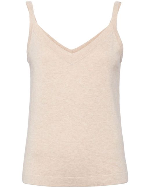 N.Peal Cashmere Natural Fine-knit Cami Top