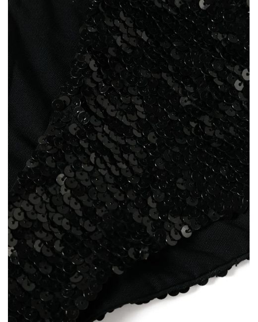 P.A.R.O.S.H. Black Sequinned Bikini Set
