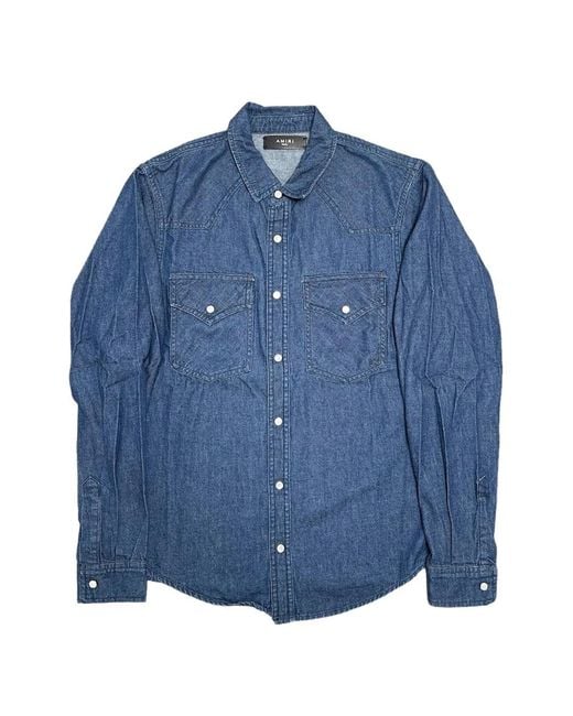 Amiri Button-Up Overhemd in het Blue voor heren