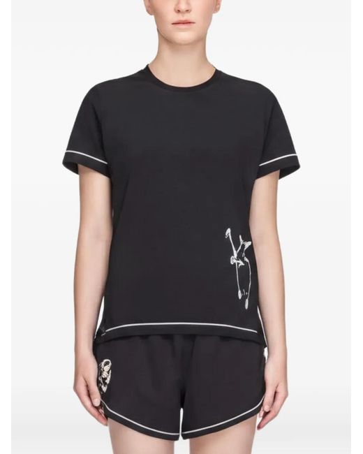 Y-3 Black Chito Graphic Running Short Sleeve T-Shirt