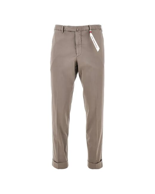 Santaniello Gray Straight-Leg Chino Trousers for men
