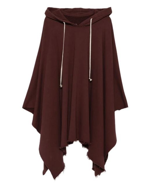 Mantella Con Cappuccio di Rick Owens in Purple da Uomo