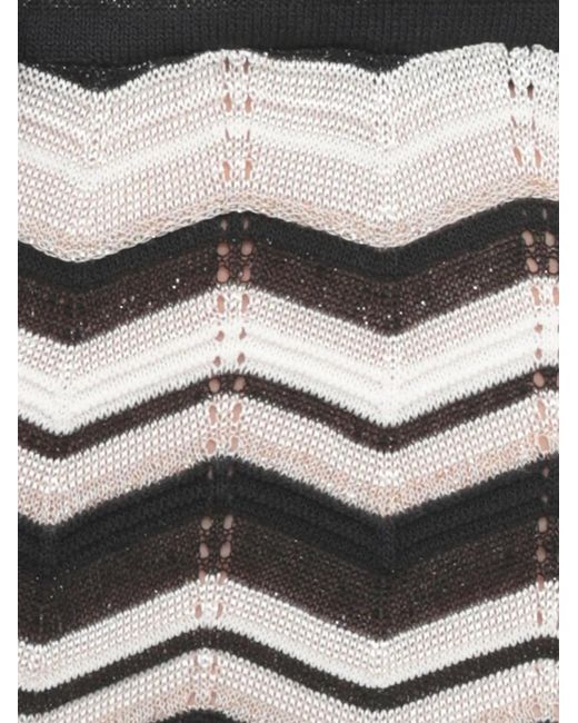 D.exterior White Chevron-Knit Wide-Leg Jumpsuit