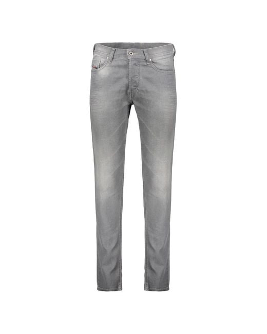 DIESEL Gray Five Pocket Slim Jeans for men