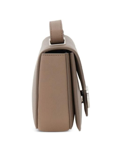 Ferragamo Brown Double Gancini East-West Crossbody Bag