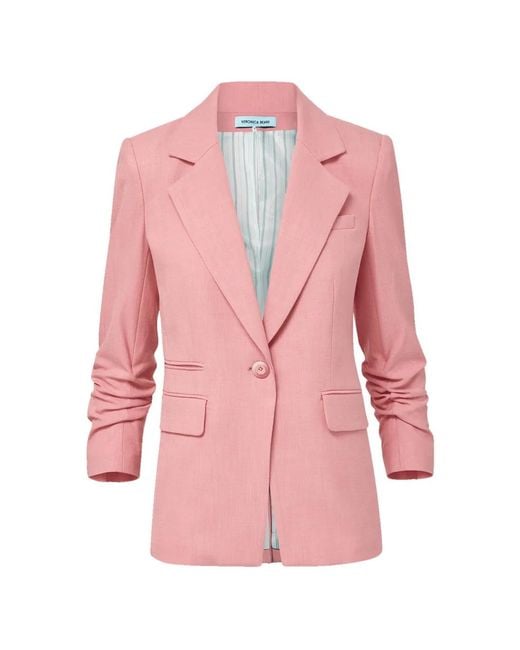 Veronica Beard Pink Battista Dickey Blazer
