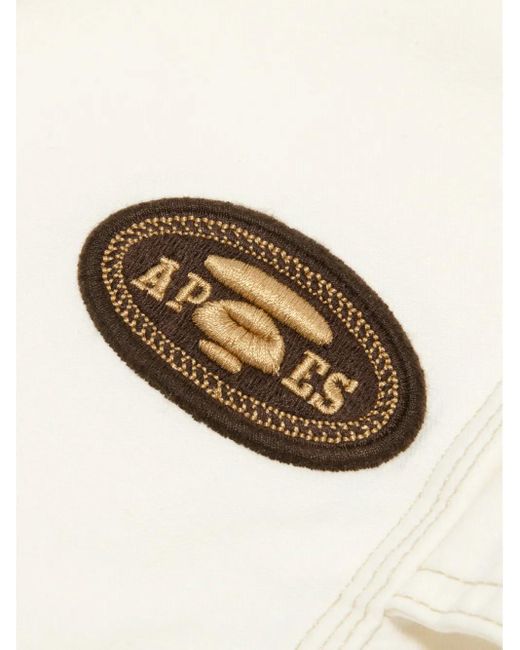 Aape By A Bathing Ape Natural Logo-Patch Trousers for men