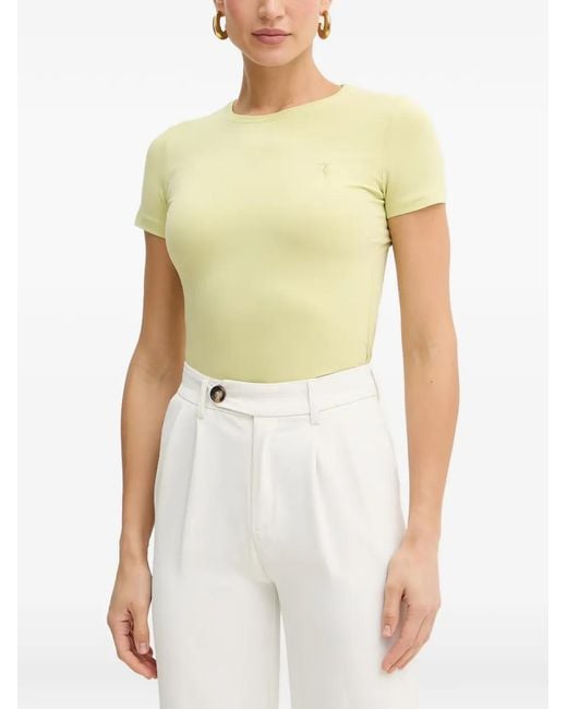Trussardi White Short-Sleeve Logo T-Shirt