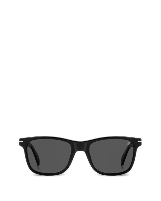 David Beckham Black Rectangle-Frame Sunglasses
