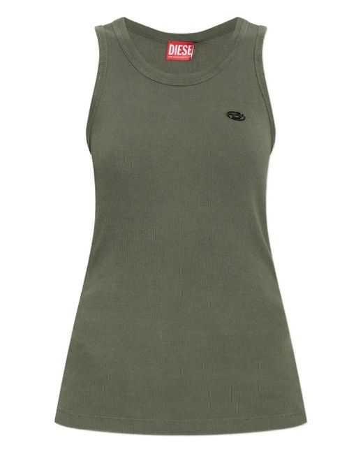 Top T-Ankydesi de canalé sin manga DIESEL de color Green