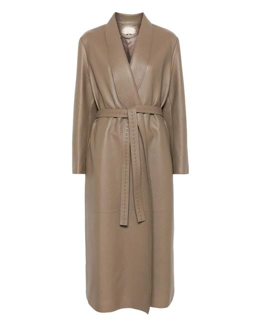 Fendi Natural Leather Coat