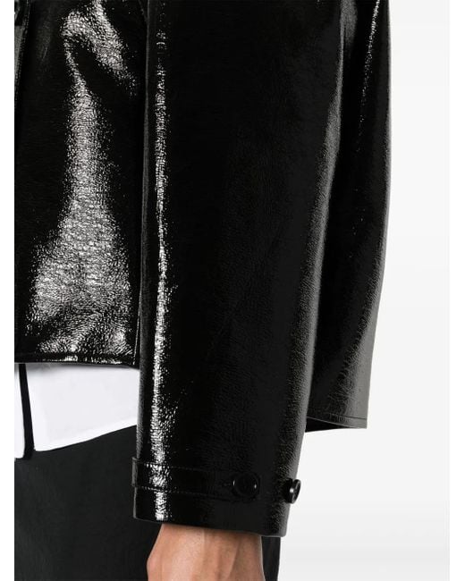 Courreges Black Cocoon Vinyl Jacket