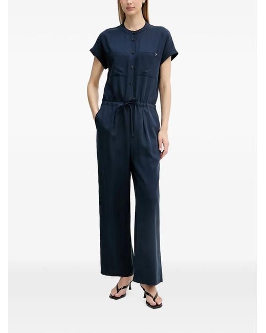 Joop! Blue Pica Drawstring-Waist Jumpsuit