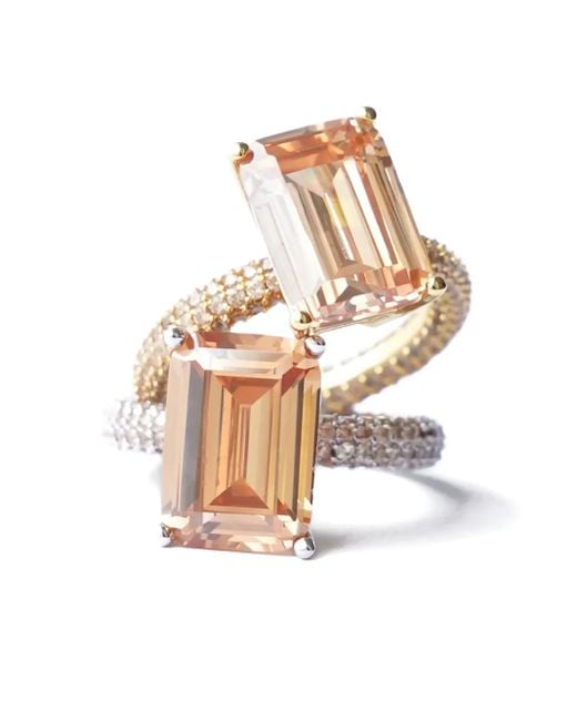 Izabel Display White Mega Rectangle Ring
