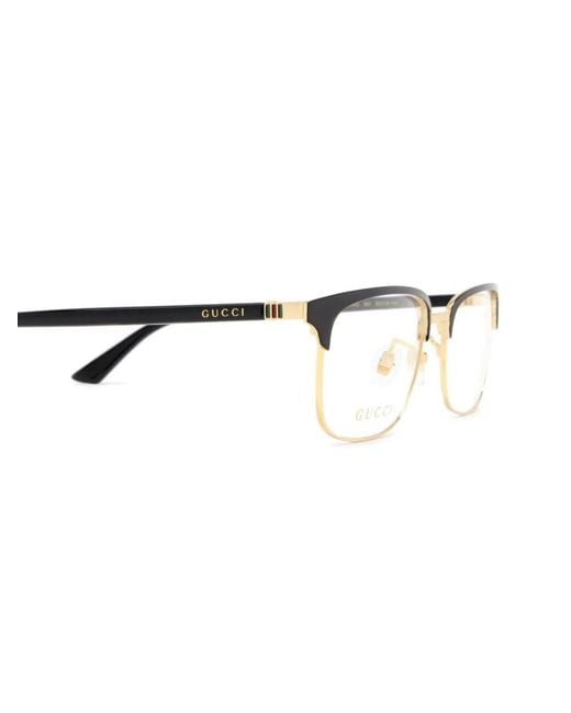 Gucci Black Square Frame Glasses for men