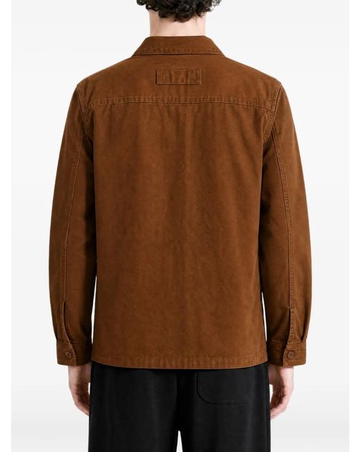 Barbour Brown Bowland Patch-Pocket Shirt Jacket for men