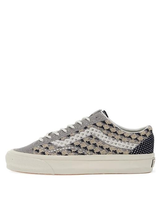 Vans White Old Skool Check-Pattern Sneakers