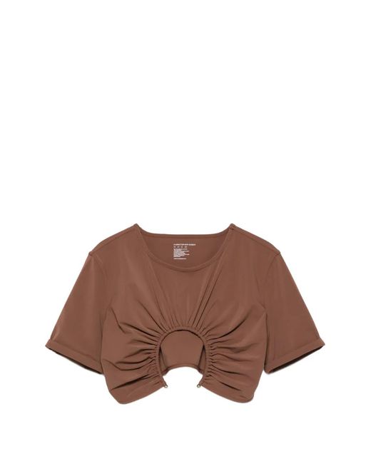 Christopher Esber Brown U-Prong Ruched Top