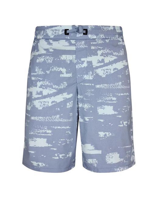 Boss Blue Abstract-Print Shorts for men