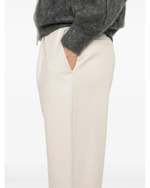 Brunello Cucinelli Natural Twill-Weave Trousers