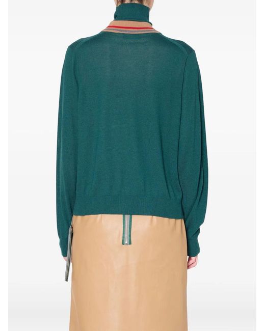 Kolor Green Turtleneck Sweater