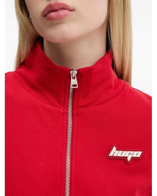 HUGO ロゴ スウェットシャツ Red