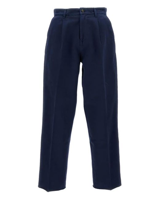 Pantaloni Con Piega di Fay in Blue da Uomo