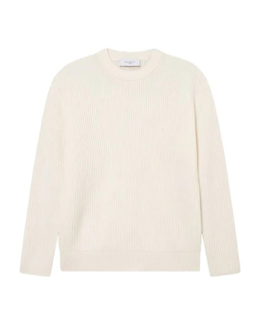 Les Deux White Eddie Crew-Neck Jumper for men