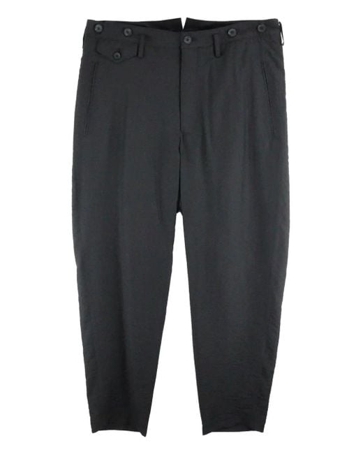 Yohji Yamamoto Gray Wide-Leg Trousers for men