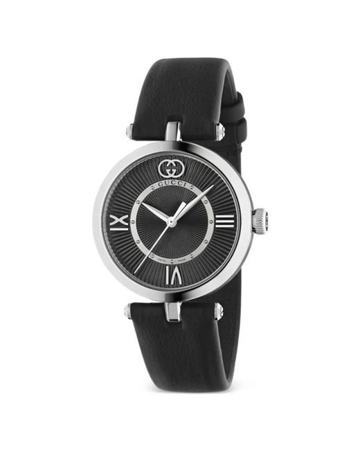 Gucci White Model 2000 Leather-Strap 30Mm Watch