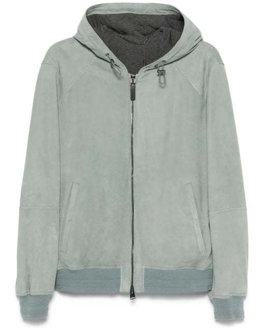 メンズ Canali スエード ジャケット Gray