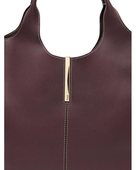 Bolso shopper de piel Tod's de color Purple
