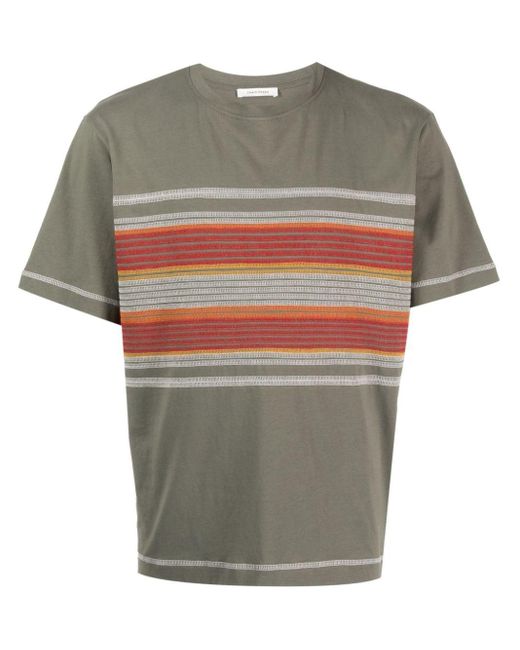 Craig Green Gray Flatlock Stripe T-shirt for men