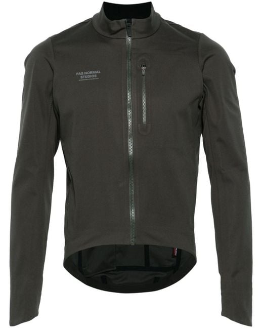 Pas Normal Studios Gray Essential Thermal Zip-up Jacket for men