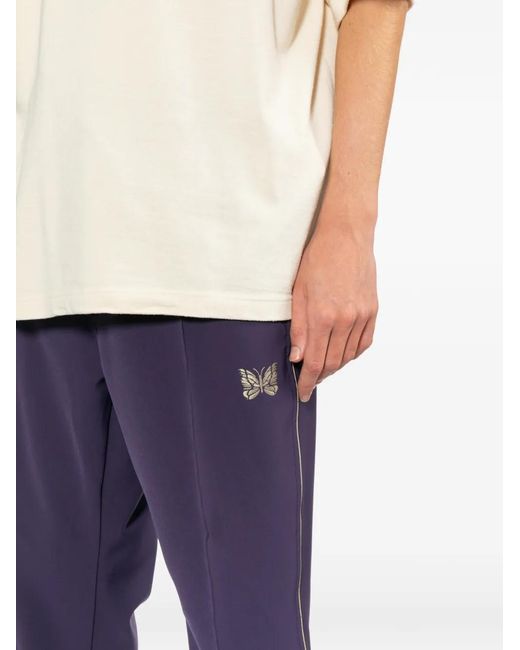 Needles Blue Drawstring-Waist Track Pants for men