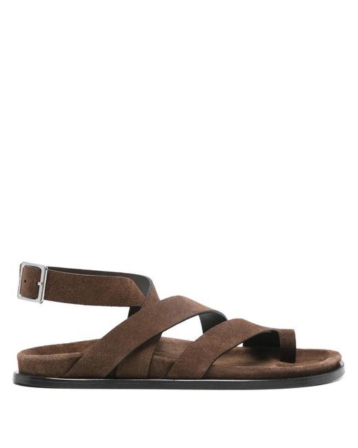 Alohas Brown Tide Buckle-Strap Sandals