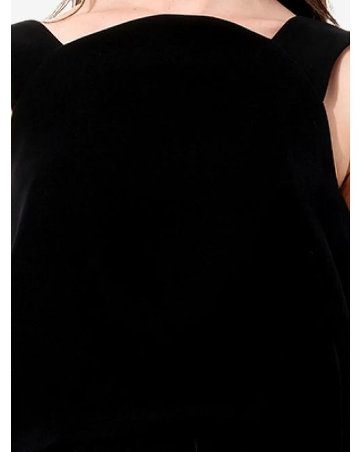 Balenciaga Black Open-Back Draped Dress
