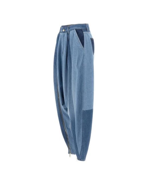 Coperni Blue Sarouel Patchwork Jeans