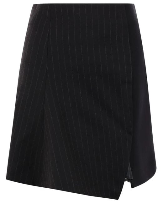 Sacai Black Side-Slit Skirt