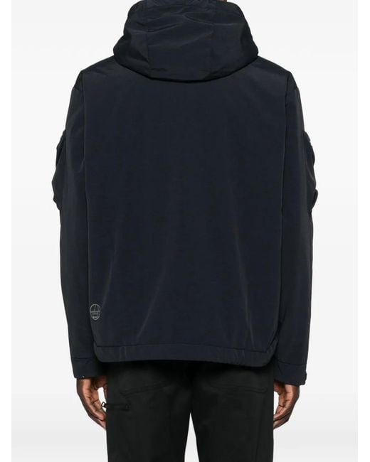 Murphy & Nye Blue Hooded Multi-Pocket Jacket for men