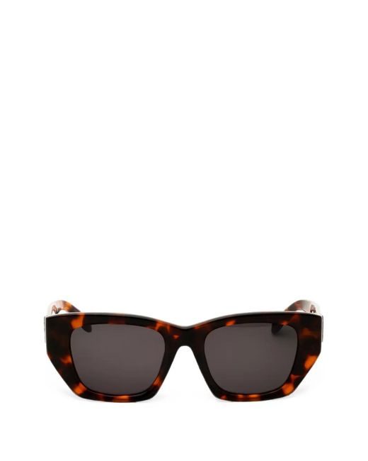 Palm Angels Black Hinkley Rectangle-Frame Sunglasses