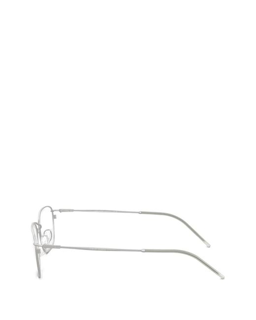 Giorgio Armani White Square-Frame Glasses for men